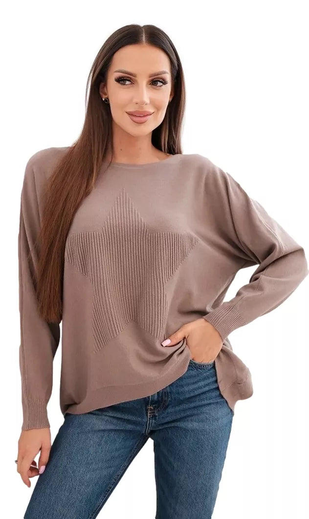 Women's brown sweater Star