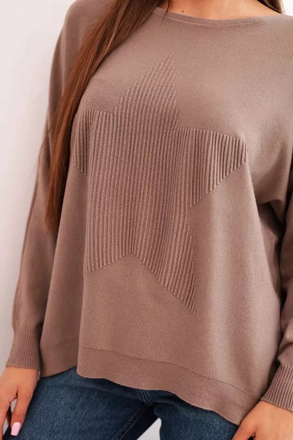 Women's brown sweater Star