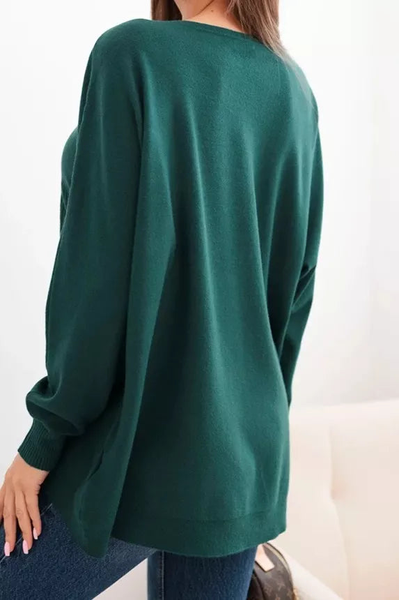 Women's dark green sweater Star
