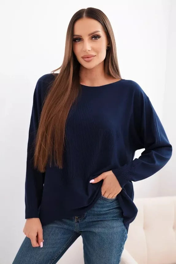 Women's navy blue sweater Star