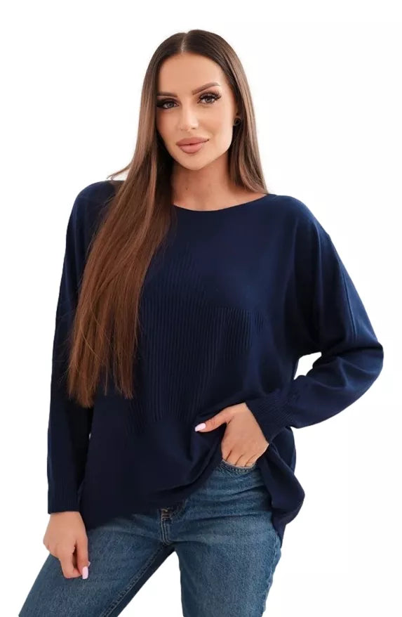 Women's navy blue sweater Star
