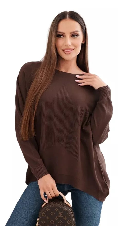 Women's brown sweater Star