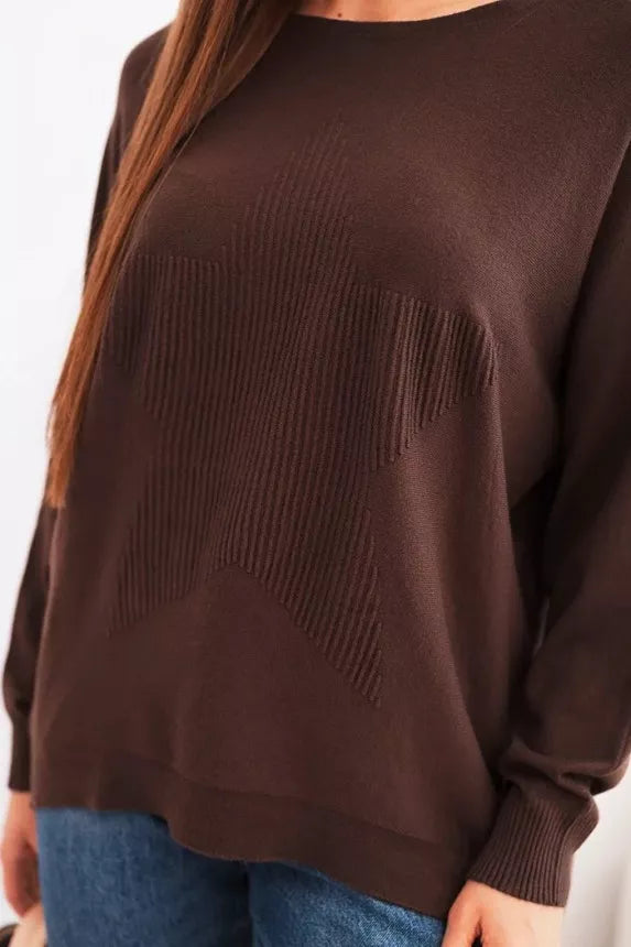 Women's brown sweater Star