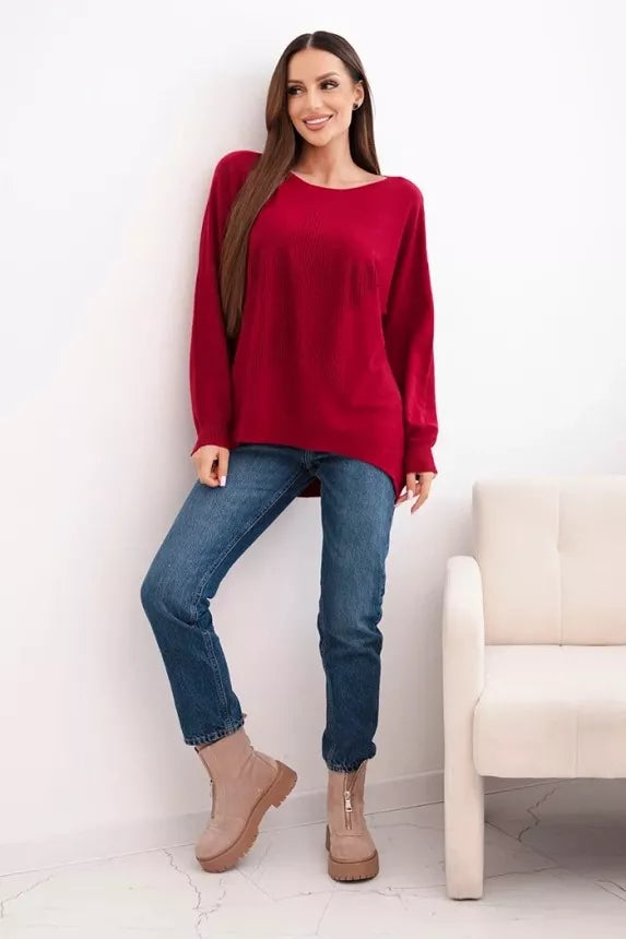 Women's burgundy sweater Star
