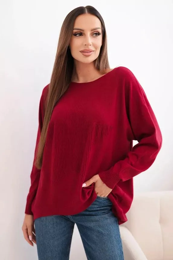 Women's burgundy sweater Star