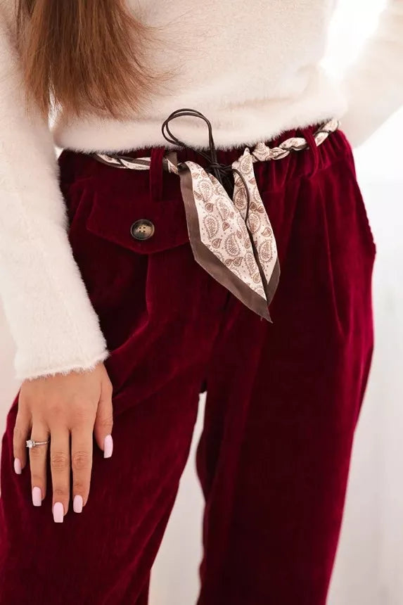Women's burgundy pants Rica