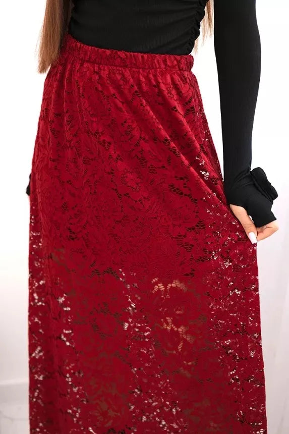 Women's burgundy skirt Silma