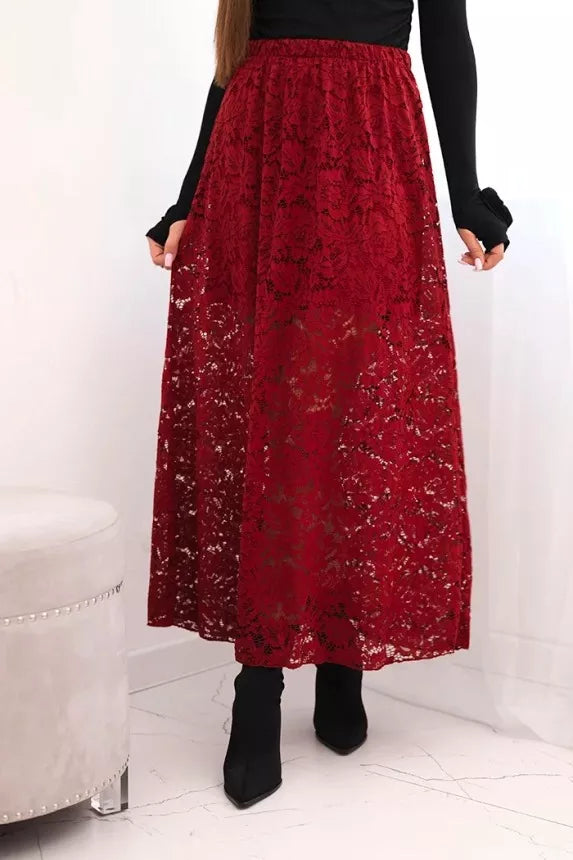 Women's burgundy skirt Silma