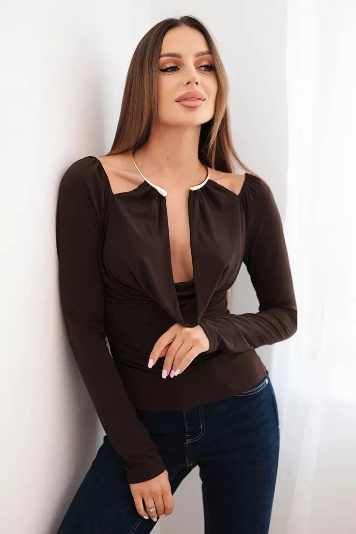 Women's brown blouse