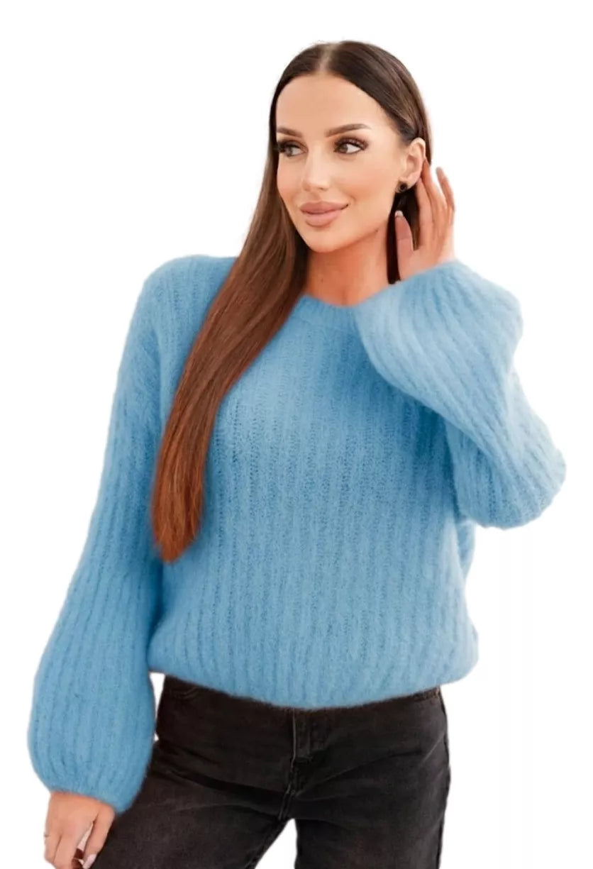 Moteriškas mėlynas megztinis Bali