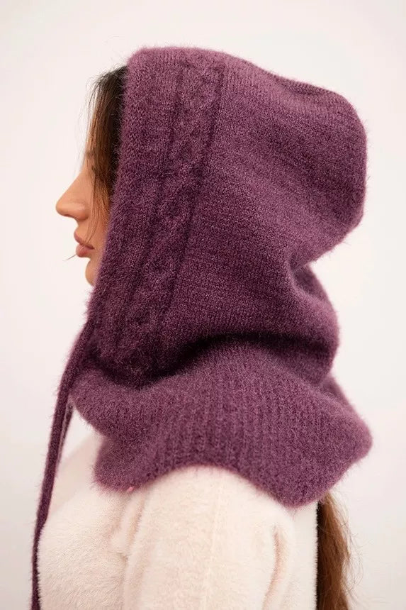 Women's dark purple hat Berlin 