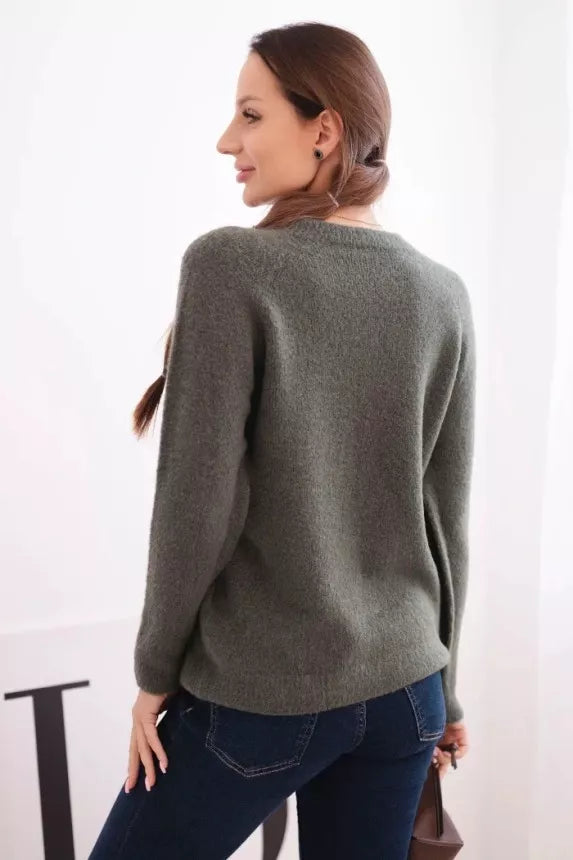 Women's khaki sweater Arol 