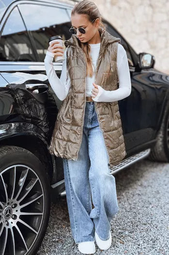 Women's gold-colored vest Moon