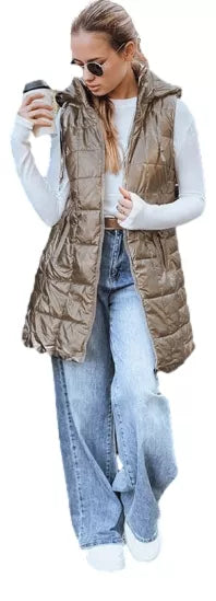 Women's gold-colored vest Moon