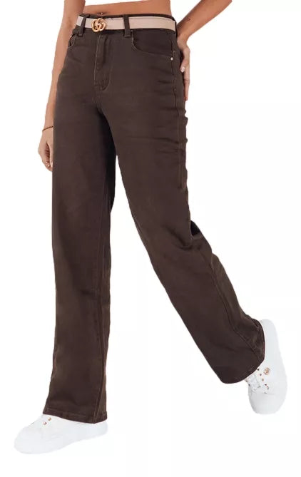 Women's dark brown jeans Active