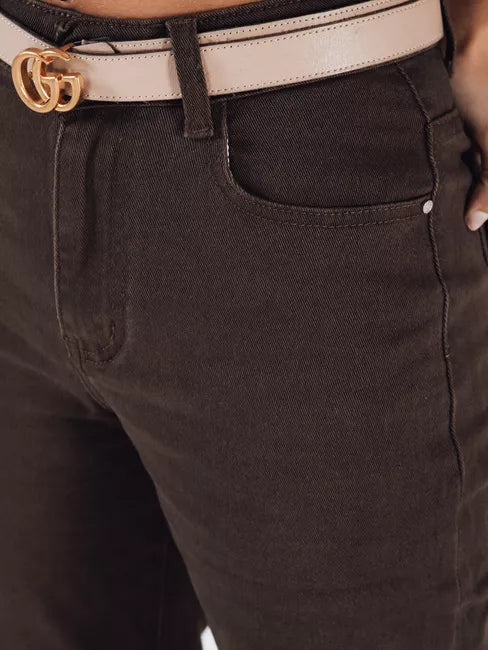 Women's dark brown jeans Active