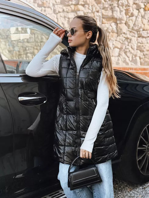 Women's black vest Moon