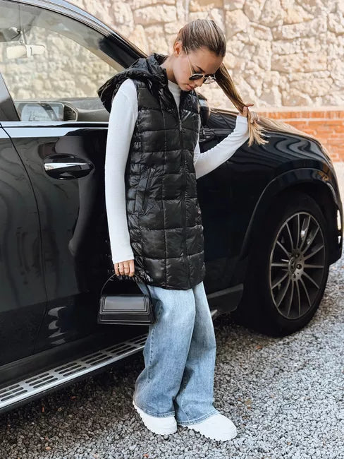 Women's black vest Moon