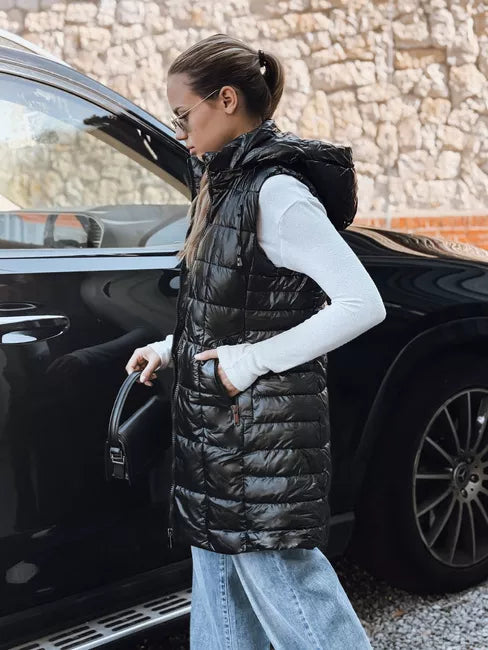 Women's black vest Moon