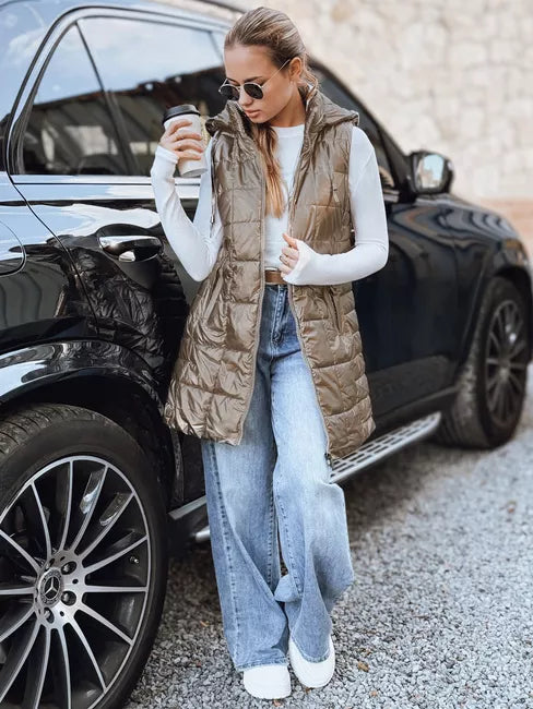 Women's gold-colored vest Moon