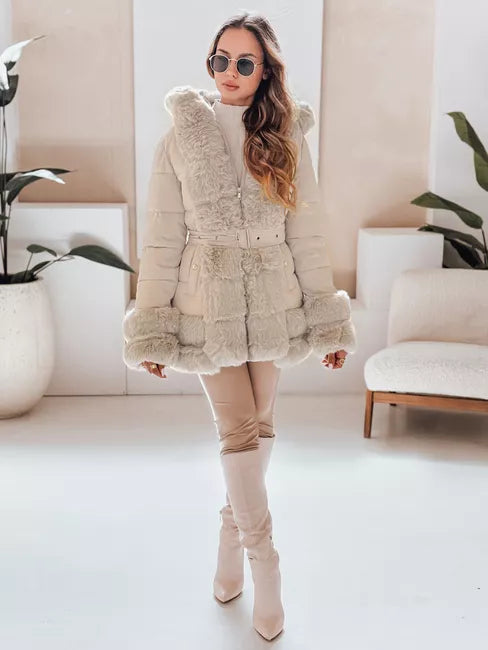 Women's brown jacket with fur City