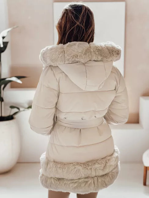 Women's brown jacket with fur City