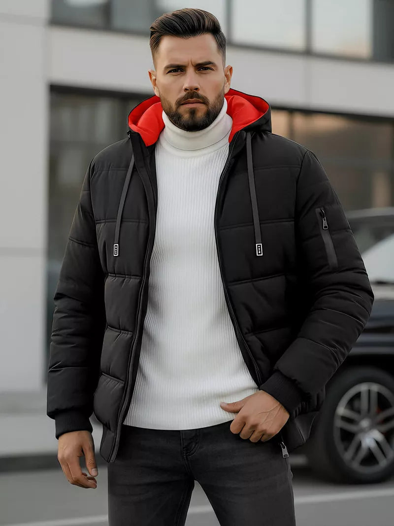 Men's black winter jacket Rock