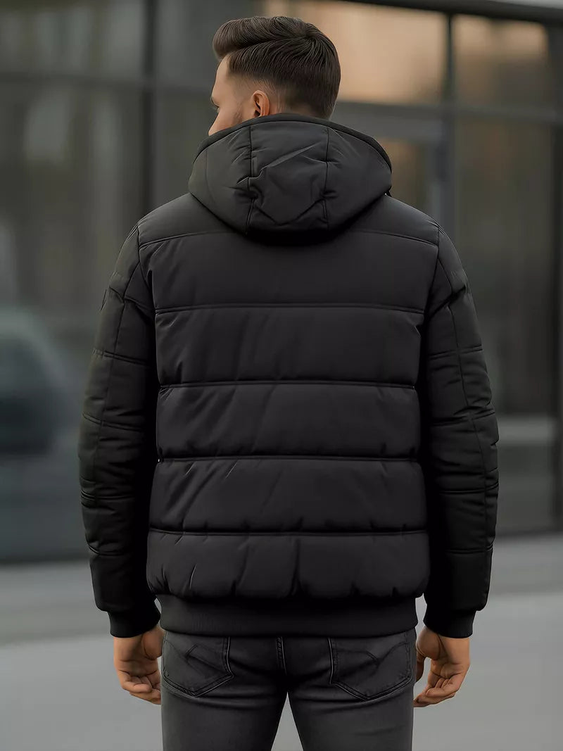 Men's black winter jacket Rock