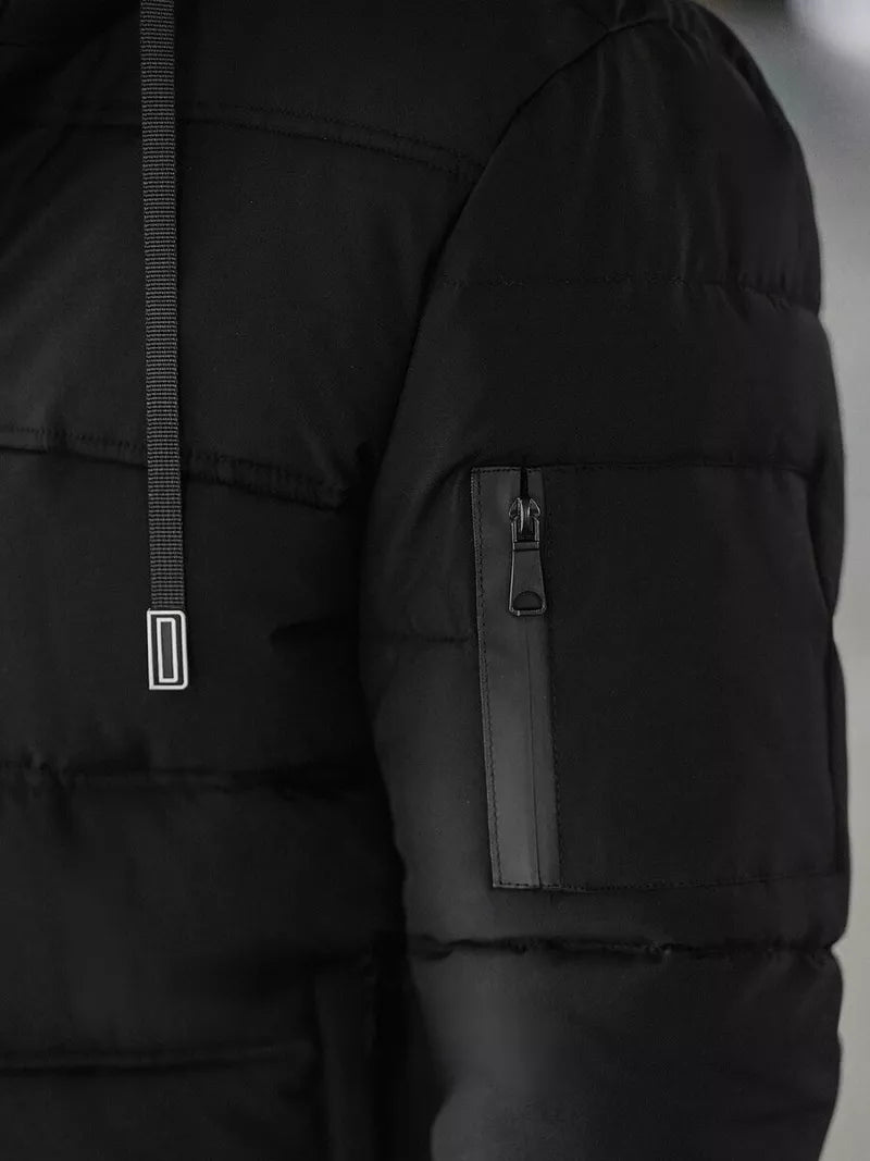 Men's black winter jacket Rock