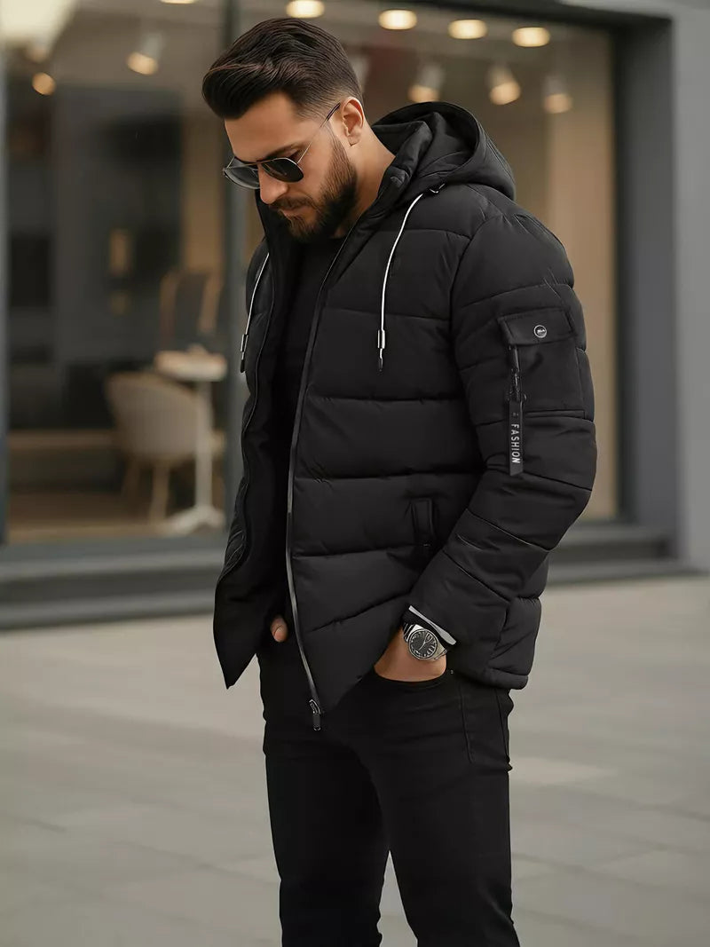 Men's black winter jacket Arte