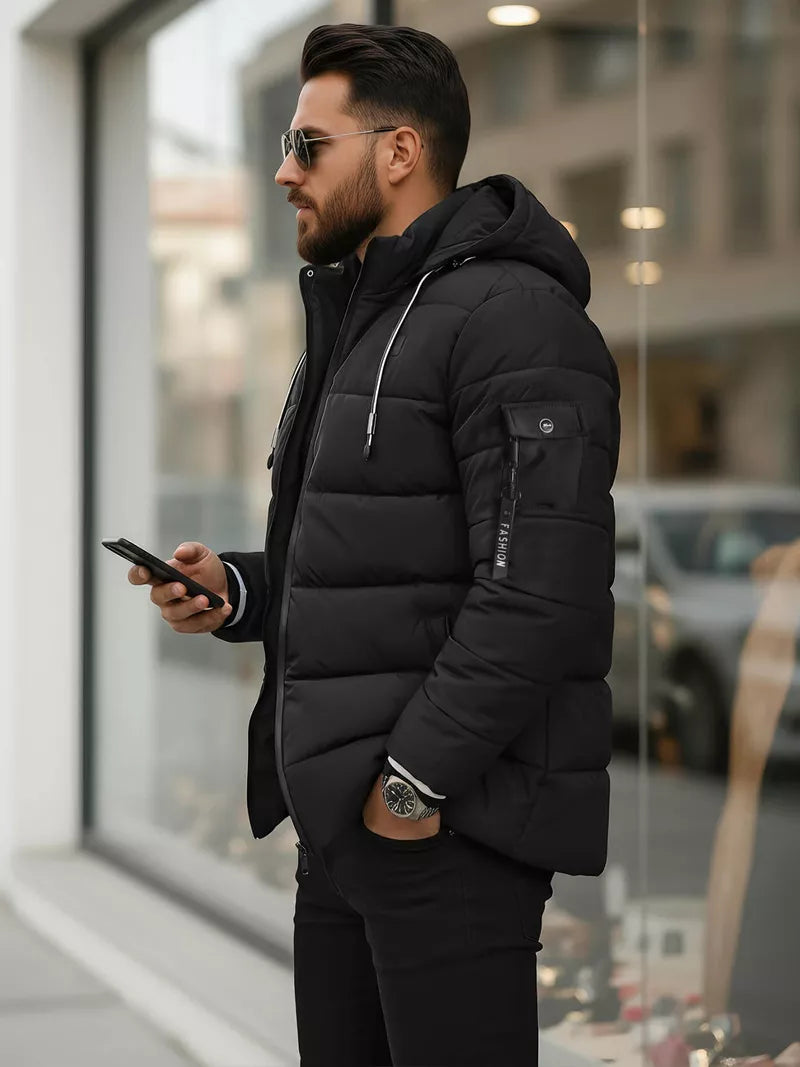 Men's black winter jacket Arte