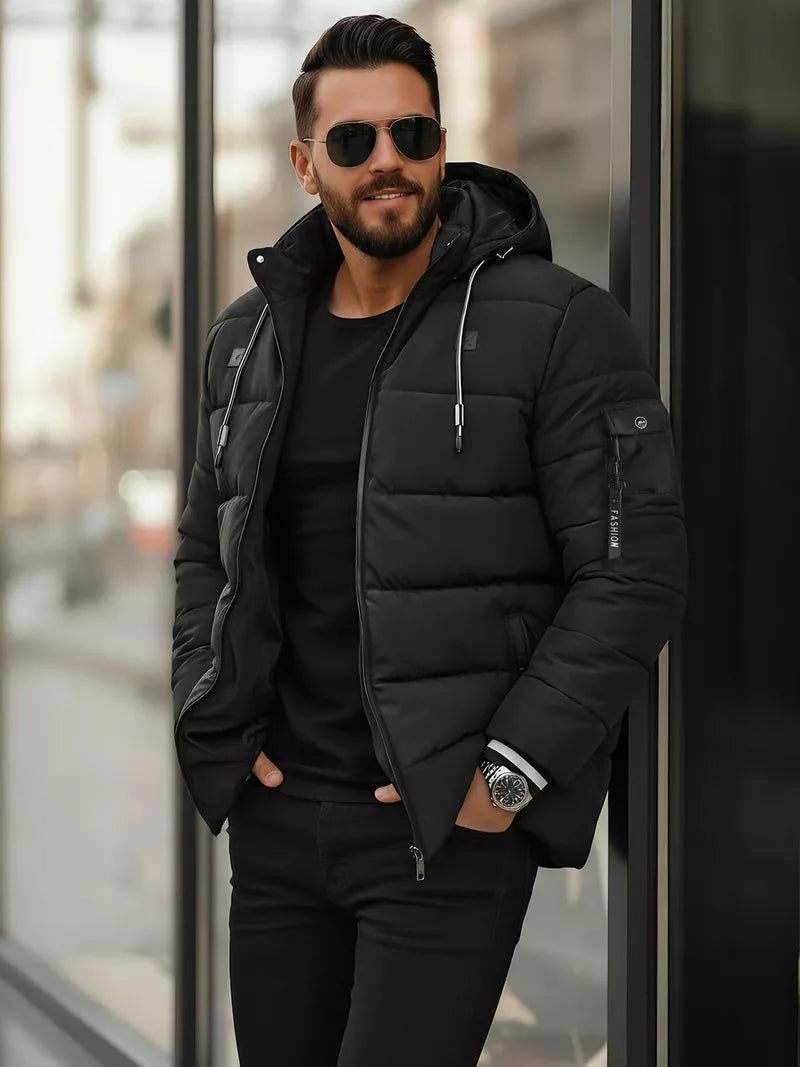 Men's black winter jacket Arte