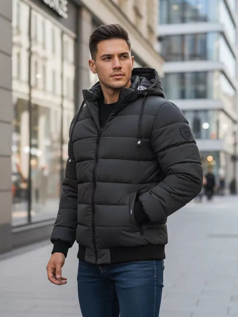 Vyriška tamsiai pilka žieminė striukė Jupiter