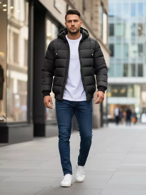 Vyriška tamsiai pilka žieminė striukė Jupiter