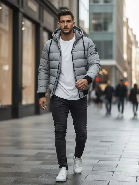 Vyriška pilka žieminė striukė Jupiter