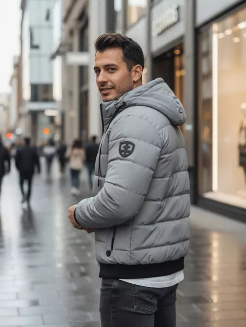 Vyriška pilka žieminė striukė Jupiter