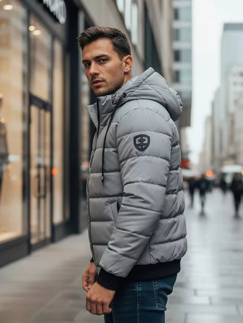 Vyriška pilka žieminė striukė Jupiter