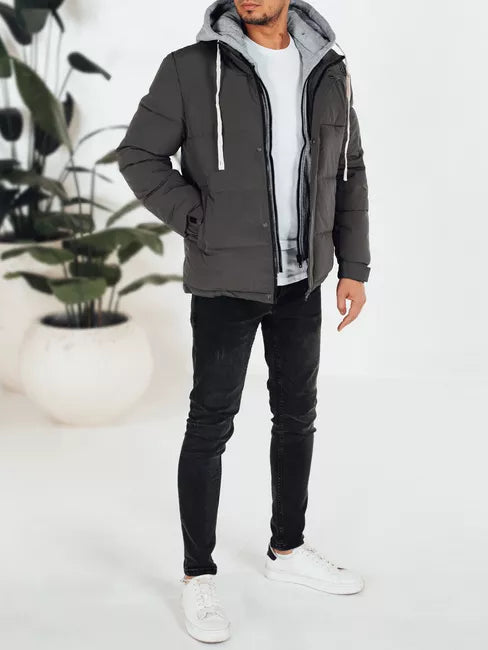 Men's dark gray winter jacket Blaze