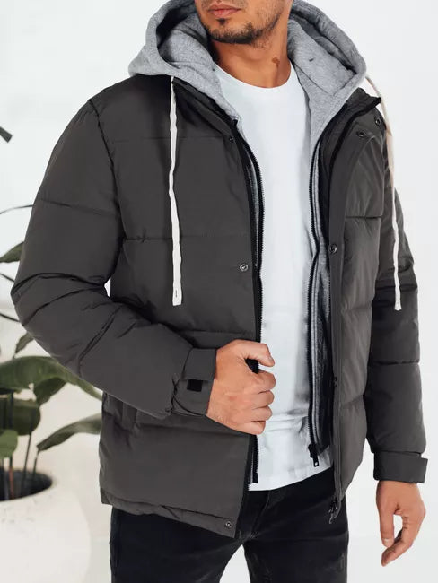 Men's dark gray winter jacket Blaze