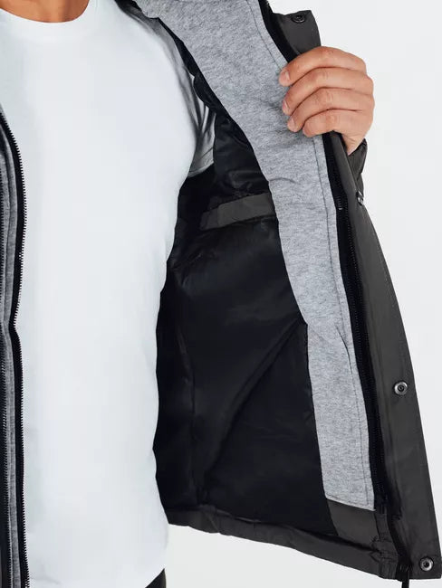 Men's dark gray winter jacket Blaze
