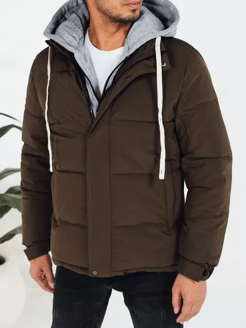 Men's dark brown winter jacket Blaze