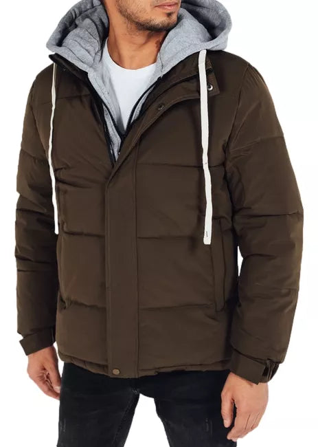 Men's dark brown winter jacket Blaze