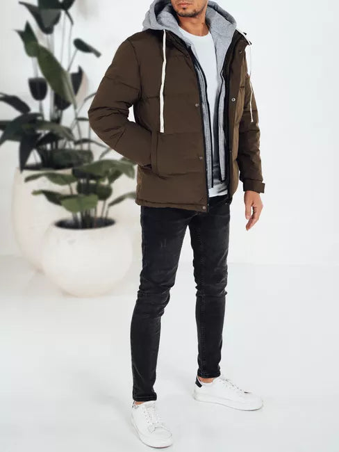 Men's dark brown winter jacket Blaze