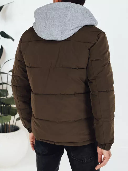Men's dark brown winter jacket Blaze