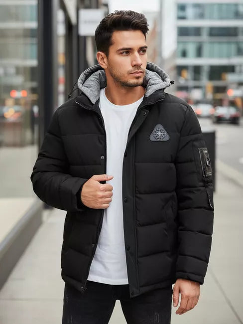 Vyriška juoda žieminė striukė Race