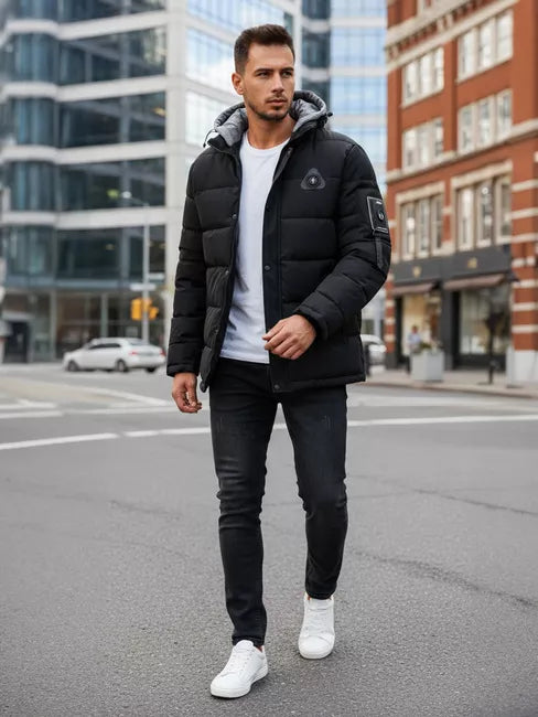 Vyriška juoda žieminė striukė Race