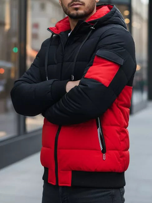 Vyriška juoda/raudona žieminė striukė Oscar