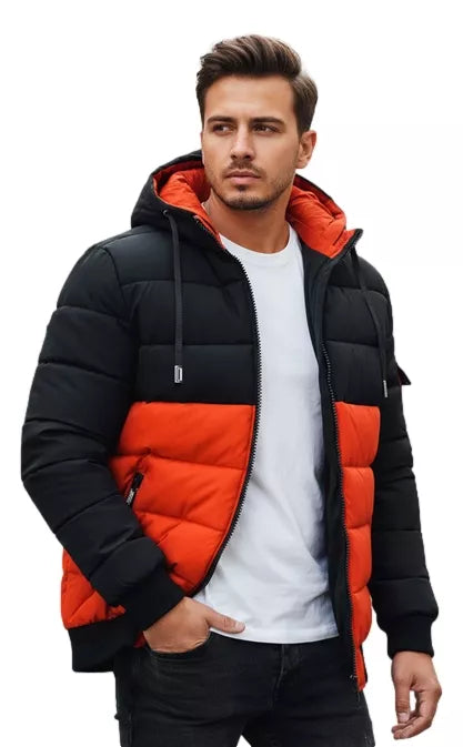 Vyriška juoda/oranžinė žieminė striukė Oscar