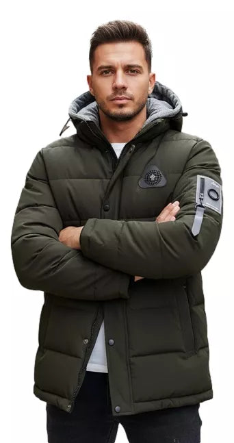 Vyriška tamsiai žalia žieminė striukė Race