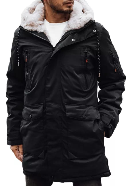 Vyriška juoda žieminė striukė Space